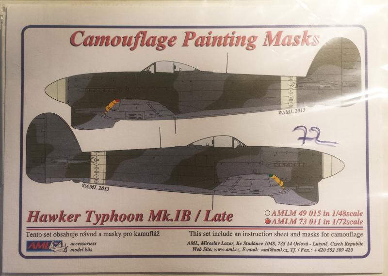 AML M73011 Camouflage Paintitng Mask Hawker Typhoon Mk.Ib