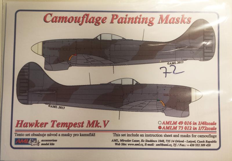 AML M73012 Camouflage Paintitng Mask Hawker Tempest Mk V