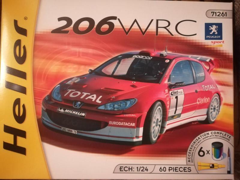 6000 Peugeot 206 WRC festékekkel, ragasztóval, ecsettel