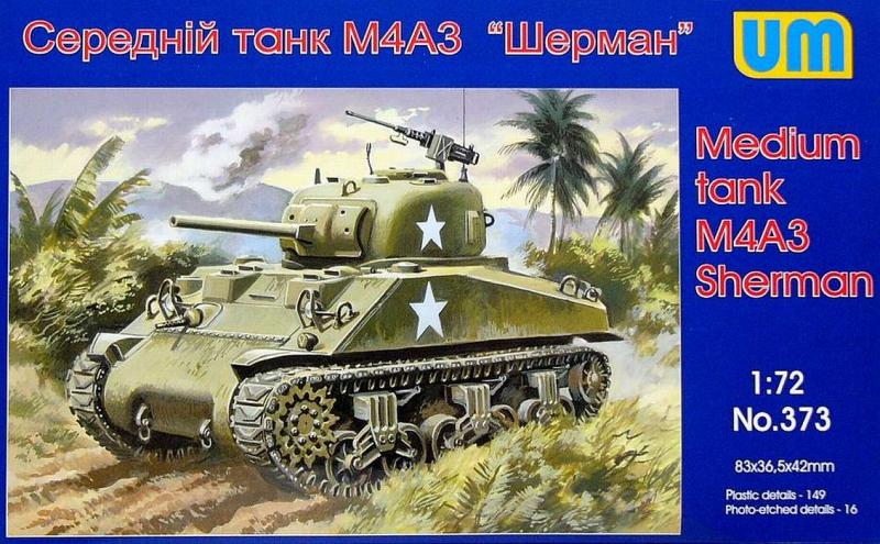 UM 373 Medium tank M4A3 Sherman; maratással