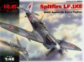 ICM 48066 Spitfire LF.IXE; részletes motortér, kabinbelső