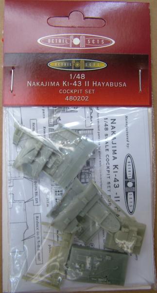 FM Detail 480202 Nakajima KI-43 II Hayabusa cockpit set; gyanta + réz + film