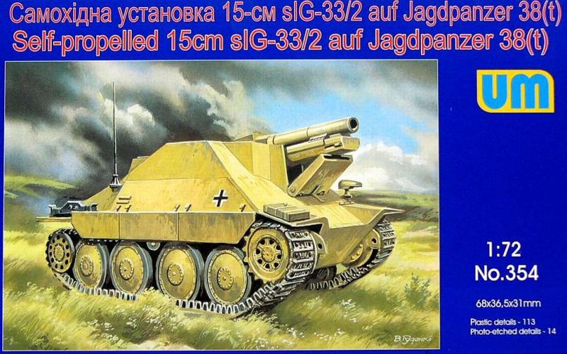 UM 354 Self-propelled 15cm sIG-33 2 auf Jagdpanzer 38(t); maratással