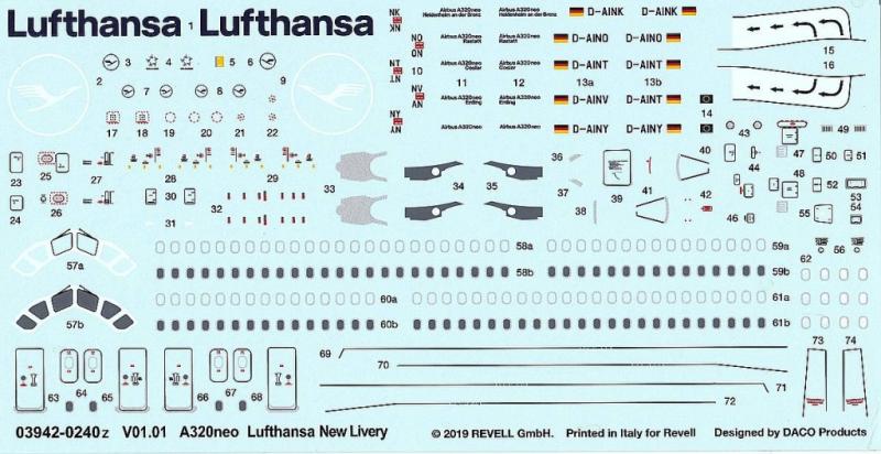 Revell 03942 Airbus A320Neo Lufthansa - 2000 Ft