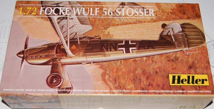 Heller 72 - Fw-56 - 2500ft (kerekek és a motorburkolat eleje keretről leválasztva, kerekek feketére lefestve)