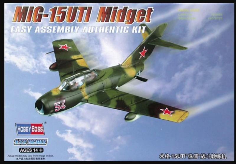 1:72		Hobby Boss	MIG-15 UTI	elkezdetlen (a kabintetőn van egy 8mm-es és egy 1mm-es repedés)	dobozos	1200			