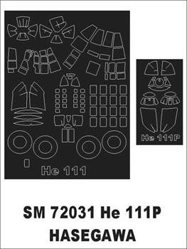 Montex 72 - He 111P   maszk (Hasegawa maketthez) - 1000 ft