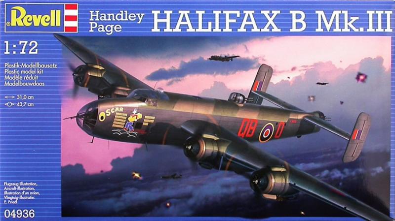 1:72	04936	Revell	Halifax Mk. III.	elkezdetlen, ám a szárny öntőkerete és a matrica 15%-a hiányzik. (Fényképet tudok küldeni).	zacskóban	3900			