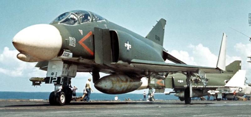 F-4G Phantom II (BuNo 150484) of VF-213 Black Lions aboard USS Kitty Hawk (CVA 63)