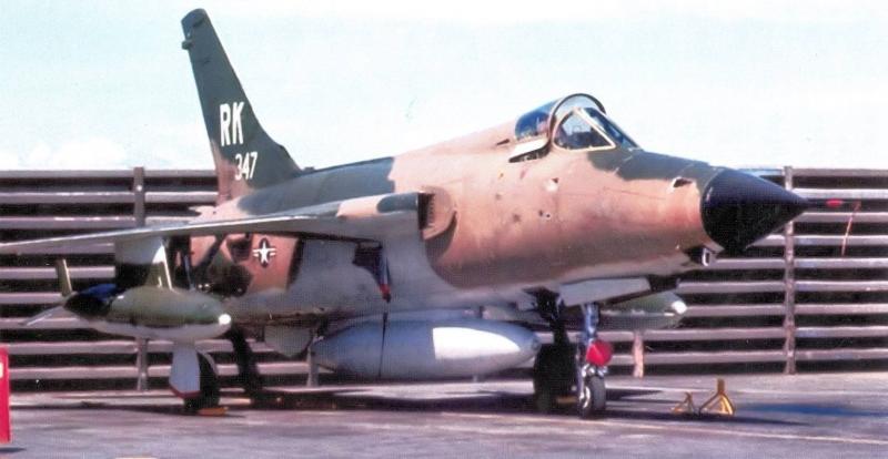 F-105D Thunderchief of the 333th Tactical Fighter Squadron at Takhli Air Base Thailand during Vietnam war.