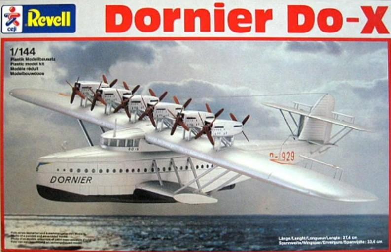 1:144		Revell	Dornier Do-X	elkezdetlen, matrica 5%-a kopott,	dobozos	9500			