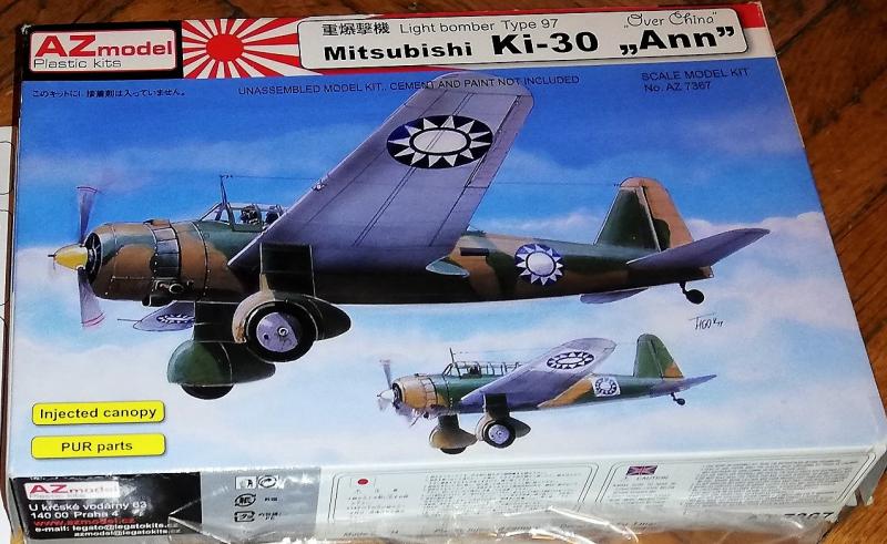 1:72	AZ7367	AZ model	Ki-30	elkezdetlen	dobozos	5400			