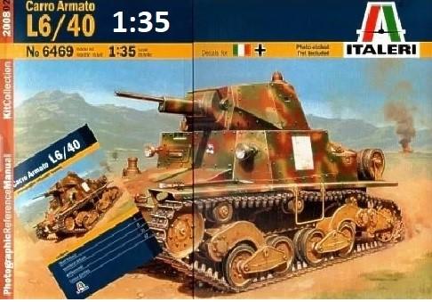 1:35	6469	Italeri	L6 / 40	elkezdetlen	dobozos	11000