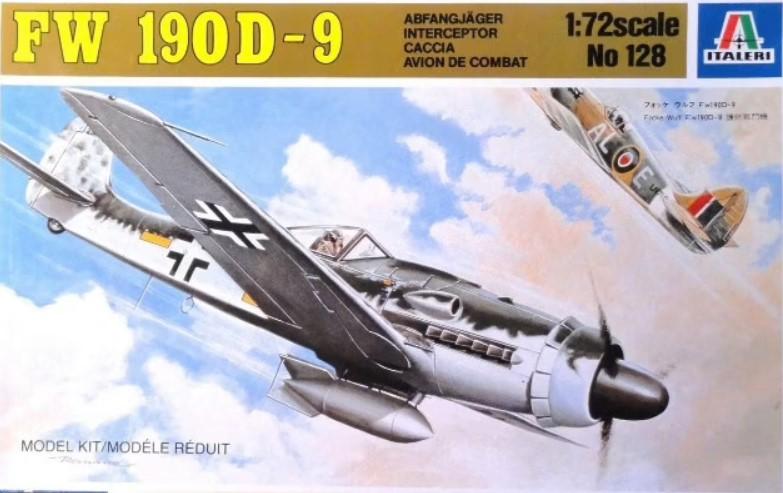 1:72	128	Italeri	FW-190D-9	bontatlan, fóliázott	dobozos	3500			