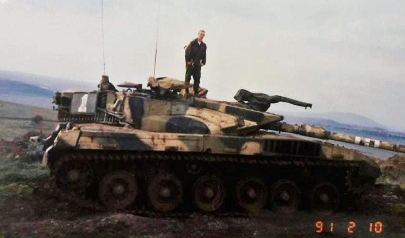 Merkava Mk.1 tank az IDF ritka foltos álcájában, valahol Izraelben, 1991.