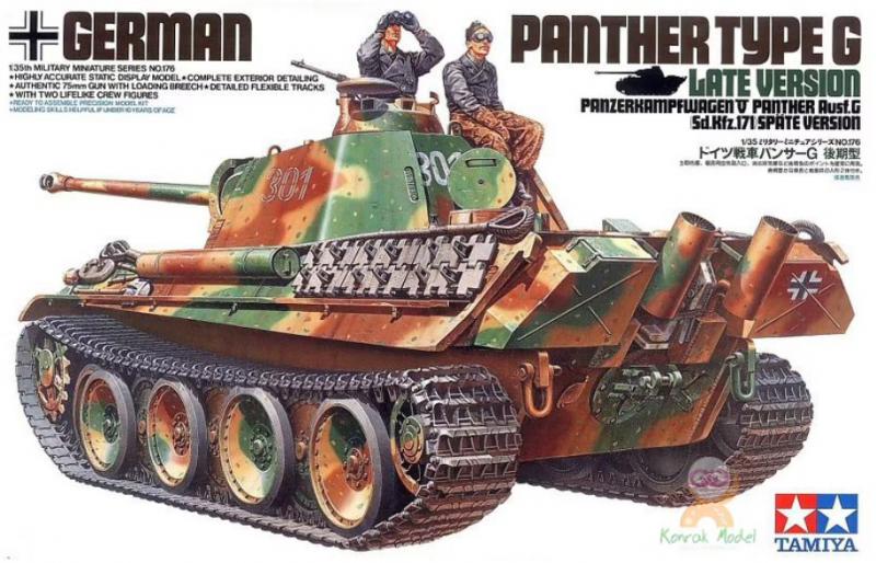 1:35	35176	Tamiya	Panther G	elkezdetlen	dobozos	11000