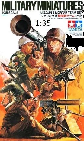 1:35	35086	Tamiya	US GUN & Mortar  team set	elkezdetlen	dobozos	1800