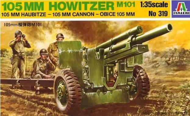 1:35	319	Italeri	105mm Howitzer	bontatlan, fóliázott	dobozos	3600