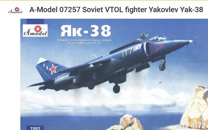 1:72		Amodel	YAK-38	elkezdetlen, matrica hiányzik	zacskóban	7800			