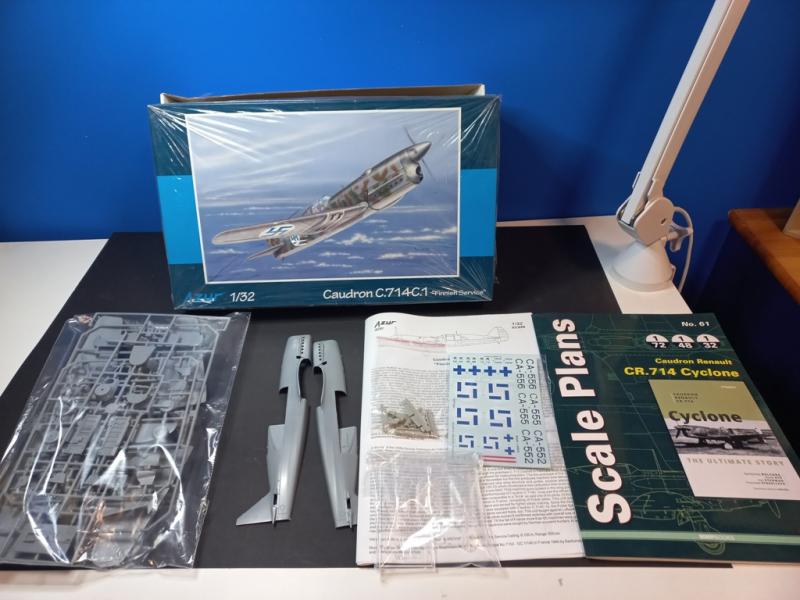 Azur 32091 CAUDRON C.714C.1 Finnish Service + SCALE PLANS NO. 61 CAUDRON-RENAULT CR.714 CYCLONE,	15000Ft