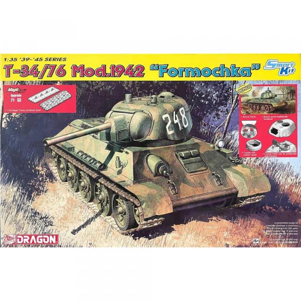 Dragon 6401 T-34-76 Mod.1942 Formochka + MiniArt 35239 Wheels  15,000.- Ft