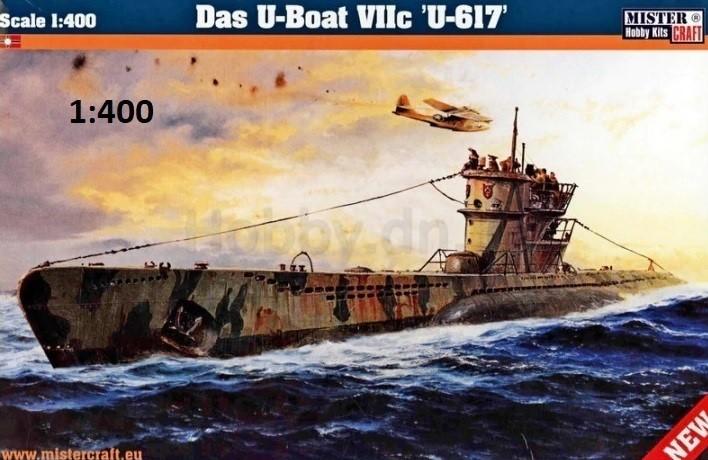 1:400	D-290	Mistercraft	U-617	elkezdetlen	dobozos	1600