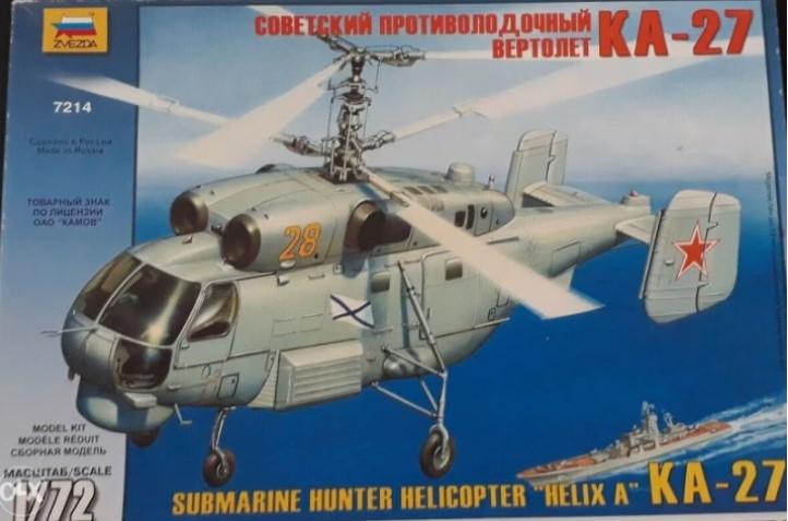 1:72	7214	Zvezda	Ka-27 Helix A	elkezdetlen	dobozos	5500			