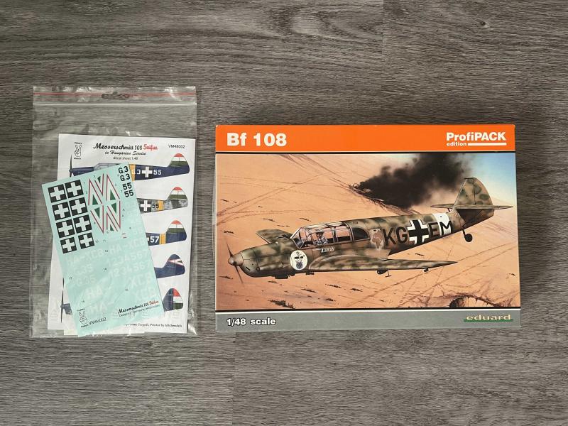 Eduard 1/48 Messerschmitt Bf-108 Profipack + Victory Makett 1/48 Messerschmitt Bf-108 Taifun in Hungarian service 11000 Ft