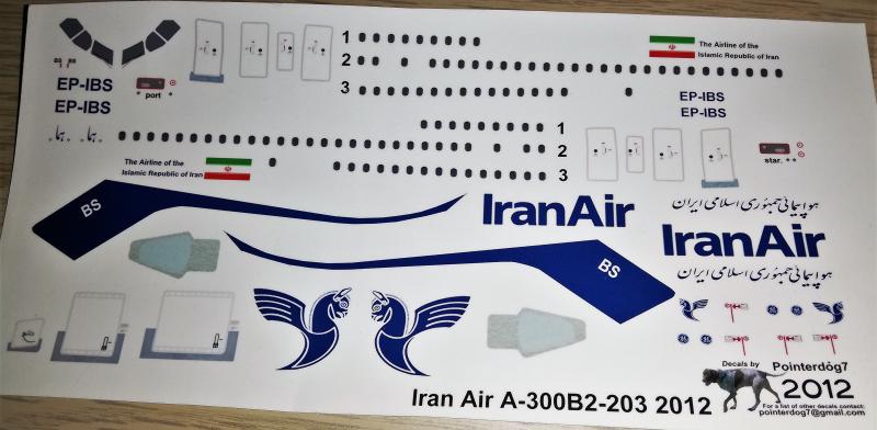 1:144			A300 Air Iran	bontatlan	matrica + festési	2000	