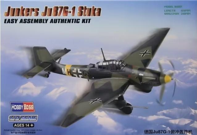 1:72		Hobby Boss	JU-87 G	bontatlan	dobozos	3300			