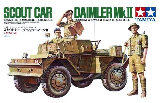 1:35	35018	Tamiya	Daimler Mk. II. with crew	elkezdetlen	dobozos	7000