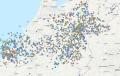 A Hollandiában lezuhant szövetséges gépek egy térképen