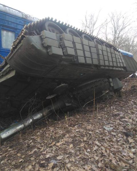 Fejreállt ukrán T-72