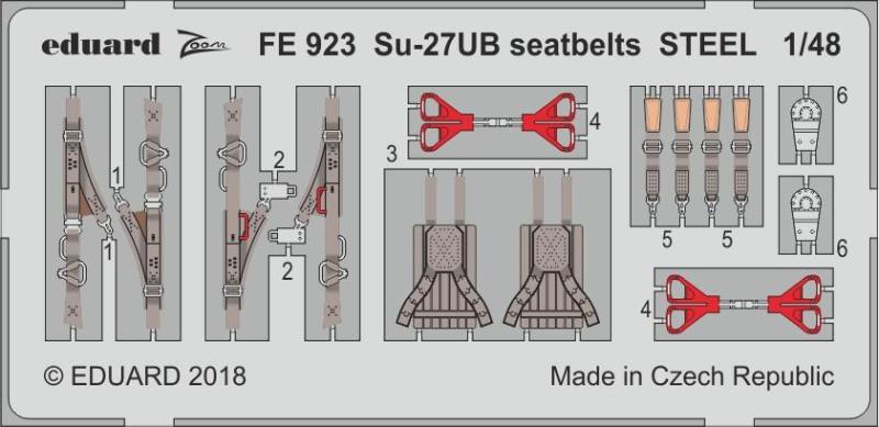 Eduard FE923 Su-27UB seatbelts steel