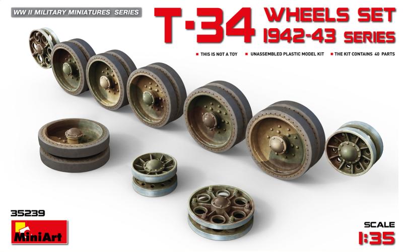 MiniArt 35239 T-34 WHEELS  SET. 1942-43 SERIES 1db