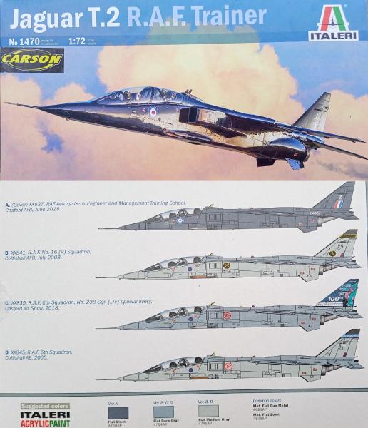 Italeri No.1470 Jaguar T.2 RAF.