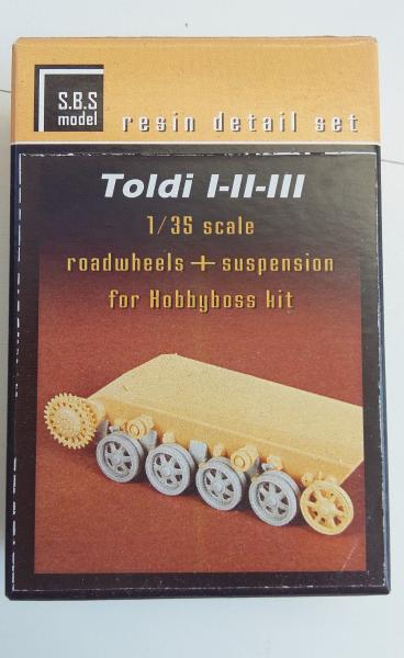 SBS Model 35025 Toldi suspension + roadwheels (Toldi I, II, III) 7000ft