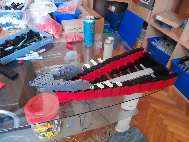 Lego Bismarck építés közben