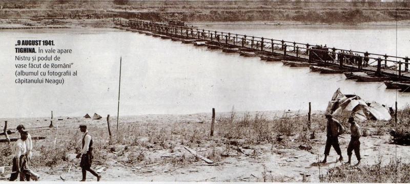 Román pontonhíd a Dnyeszteren rácsos szerkezettel - Tigina közelében 1941. augusztus 9