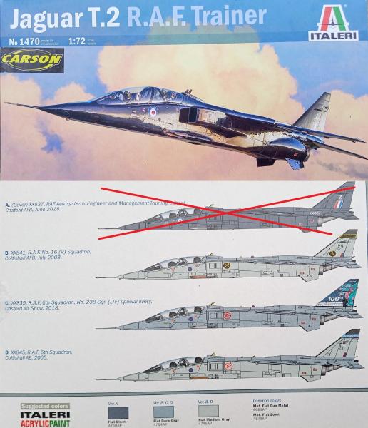 Italeri No.1470 Jaguar T.2 RAF.-