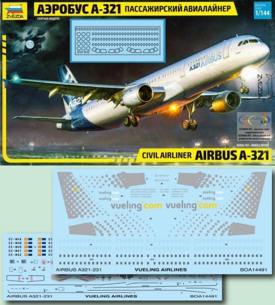 Zvezda 7017 Airbus A321 - 9500 Ft