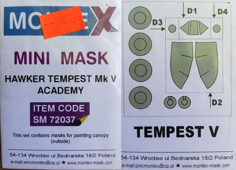 Montex SM72037 Hawker Tempest Mk.V - Academy