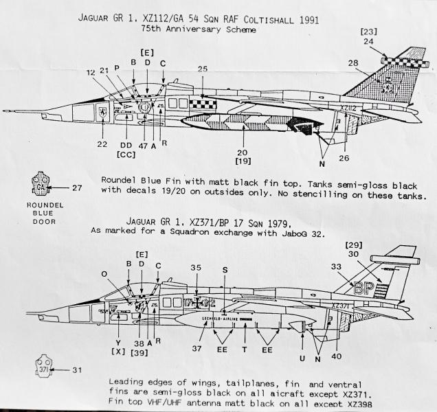 XtraDecal X026-72 Jaguar GR.1 rajz