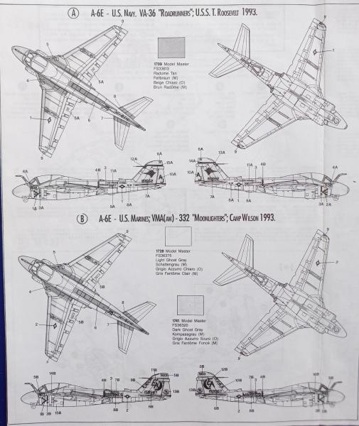 Italeri No.41 A-6E Intruder decals - rajz