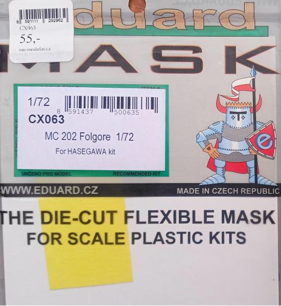 Eduard CX063 Macchi Mc.202 Folgore mask - Hasegawa
