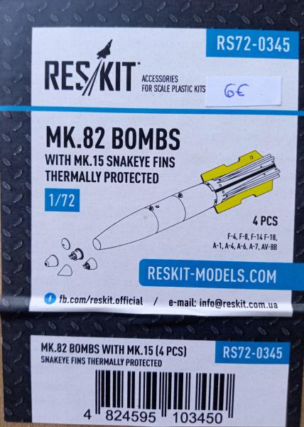 ResKit RS72-0345 Mk.82 Bombs Mk.15 Snakeye - Doboz.