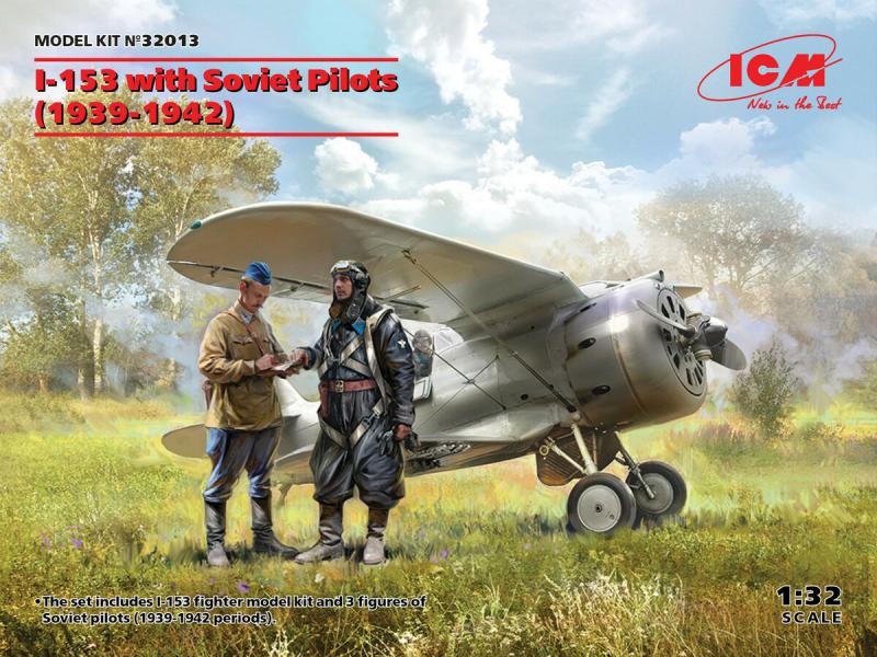 ICM 32013 I-153 with Soviet Pilots (1939-1942)  12,000.- Ft