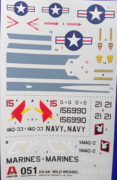 Italeri No.051 EA-6A decals