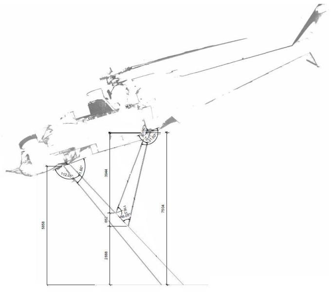 Az emlékmű talapzatának vázlata

Mi-24 emlékmű - Szentkirályszabadja