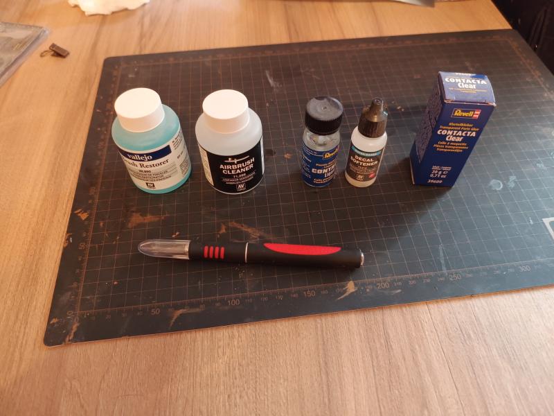 ragasztó, brush restorer, airbrush cleaner, matrica puhító